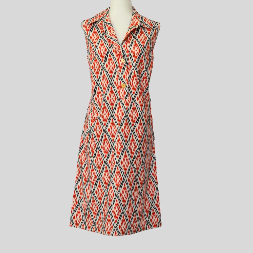 LAND'S END Women's Ikat Shirt Dress Size 16